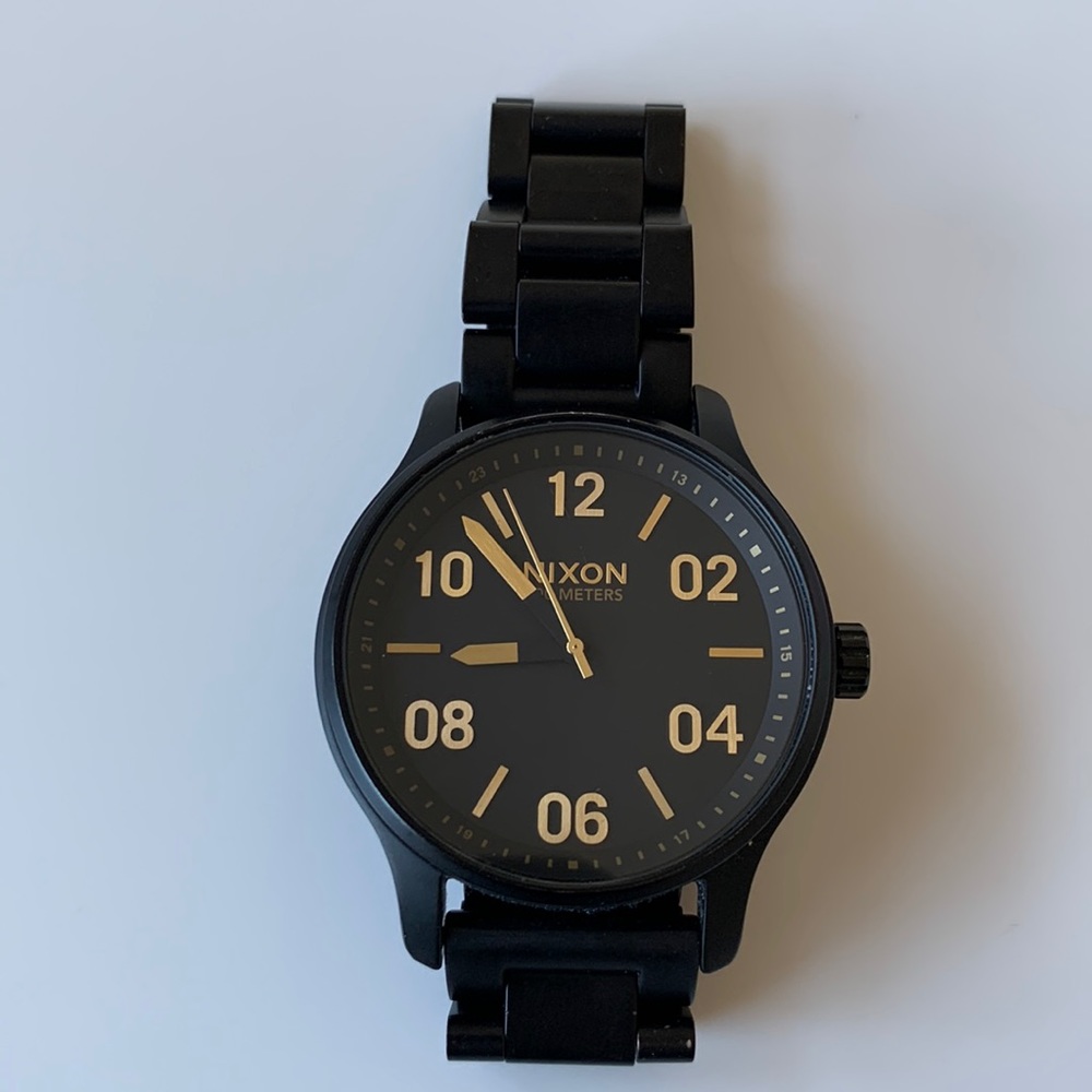 Nixon The Patrol Watch Matte Black Gold
